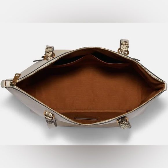 Coach Embossed Python Gallery Tote - Picture 6 of 8